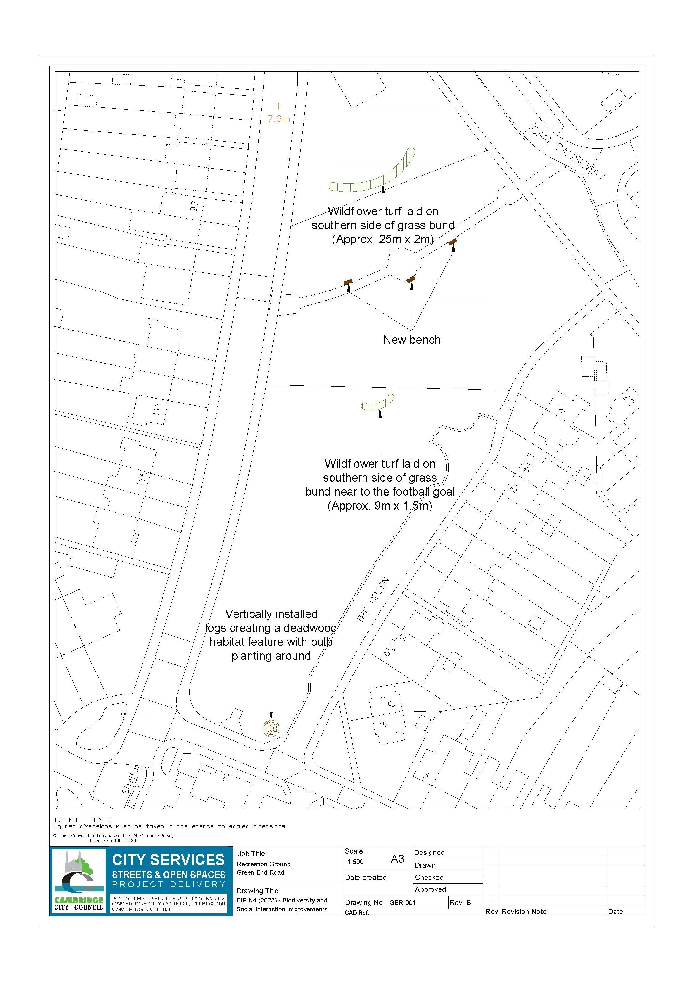 Green End Road recreation ground draft plan