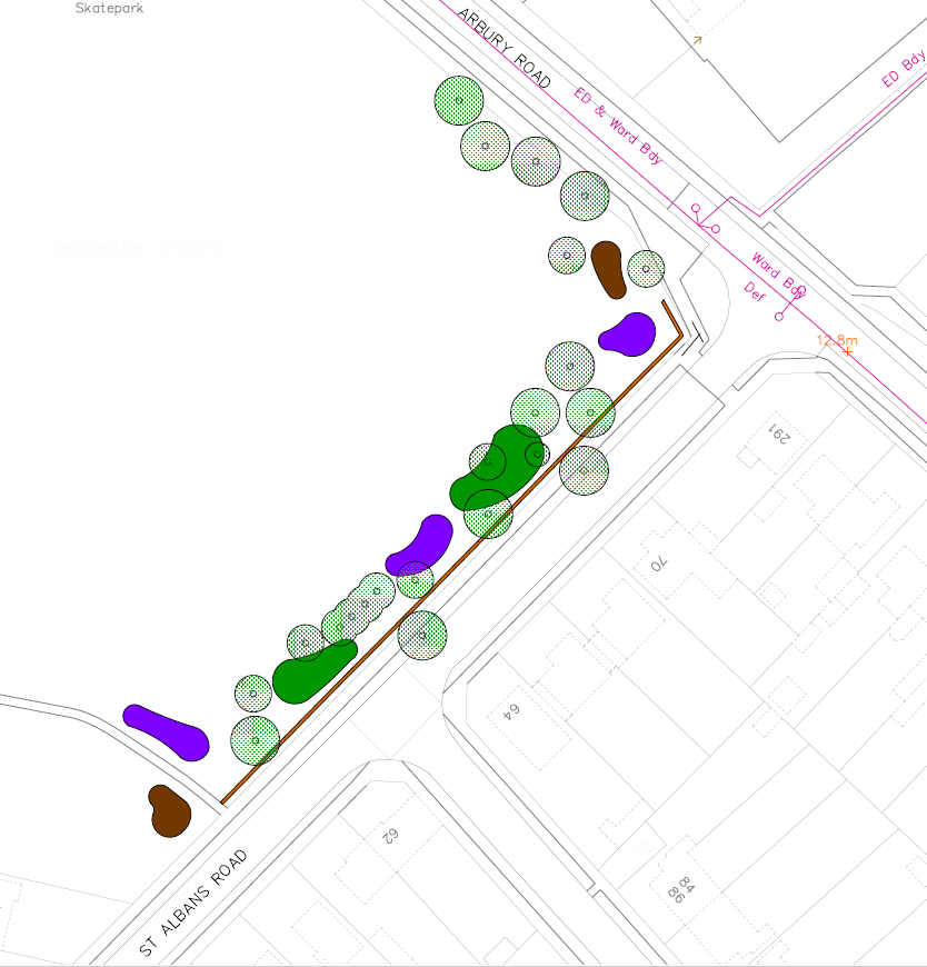 St Albans Road recreation ground draft plan
